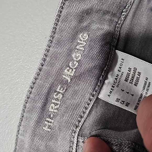 American Eagle next level stretch size 4 gray high rise jeggings - Picture 7 of 8